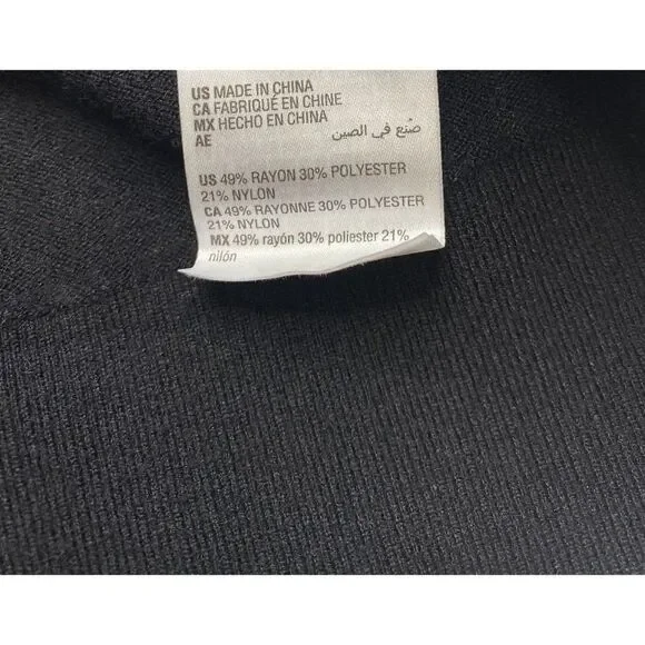 Alfani‎ Pullover Sweater Top Small Black Women's Seam-Front Relaxed NEW - Picture 4 of 5